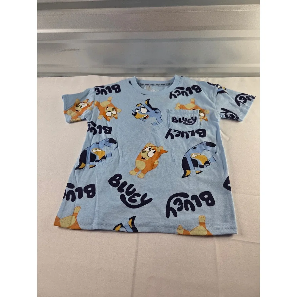 Bluey Kids 2‎ Pack Short Sets Size 5T Bluey and Bingo T-Shirt and Shorts NWT
